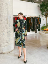 Floral Motif Printed Jersey Dress Dress arcadeshops.com