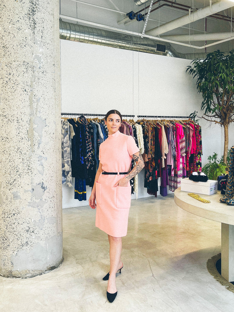 Norman Norell Belted Wool Dress Dress arcadeshops.com