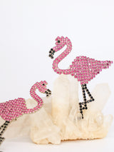 Bauer Pink Flamingo Rhinestone Earrings Jewelry arcadeshops.com