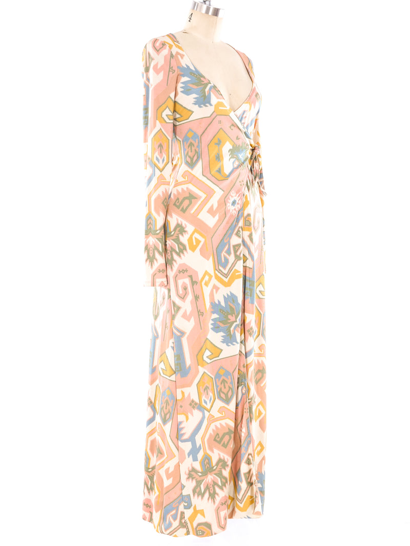 John Kloss Printed Jersey Wrap Dress Dress arcadeshops.com