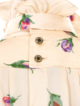 Ungaro Floral Satin Blouse Top arcadeshops.com