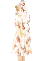 Alexander McQueen Butterfly Printed Chiffon Dress Dress arcadeshops.com