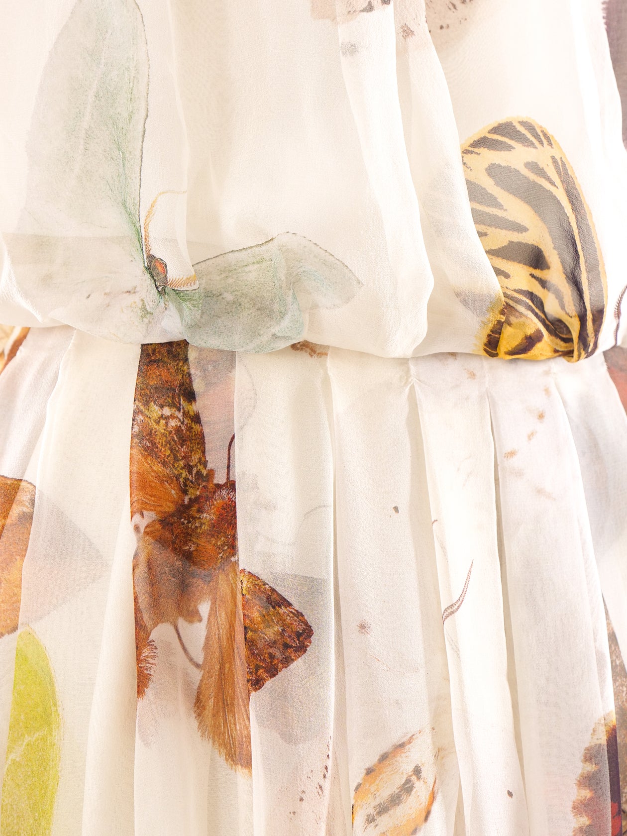 Alexander McQueen Butterfly Printed Chiffon Dress