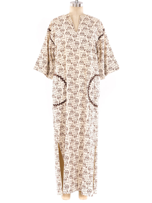 Graphic Lion Printed Corduroy Dress Dress arcadeshops.com