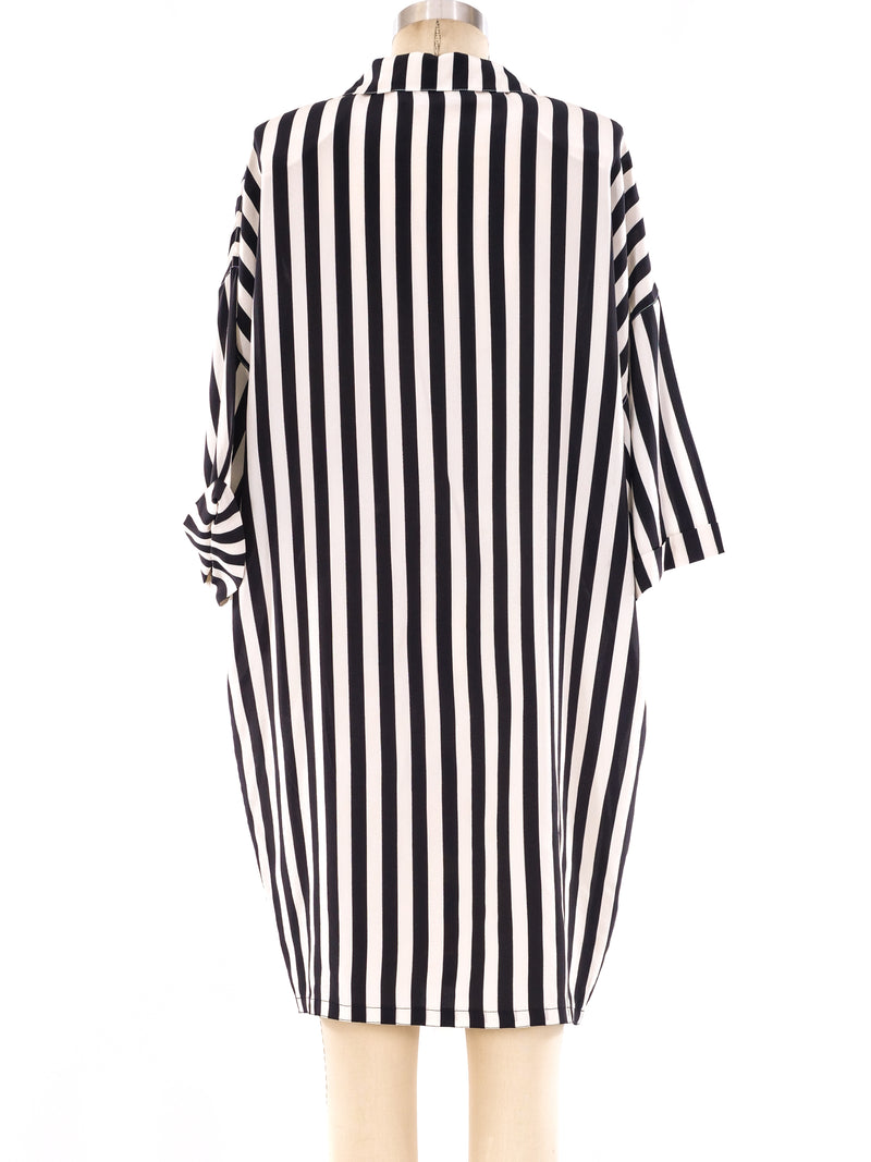Gianni Versace Mixed Stripe Silk Dress Dress arcadeshops.com