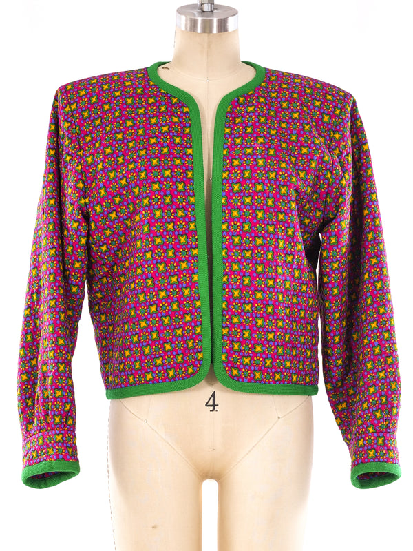 Yves Saint Laurent Floral Cropped Jacket Jacket arcadeshops.com