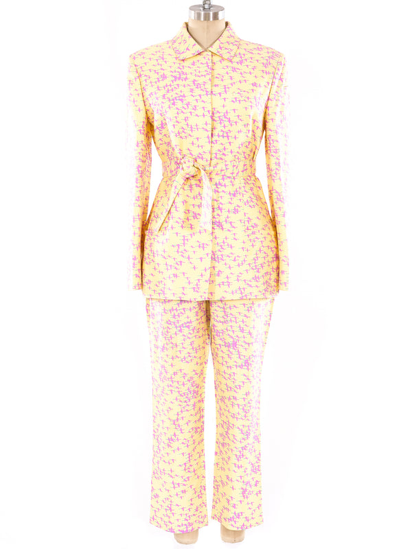 Gianni Versace Pastel Printed Pant Suit Suit arcadeshops.com