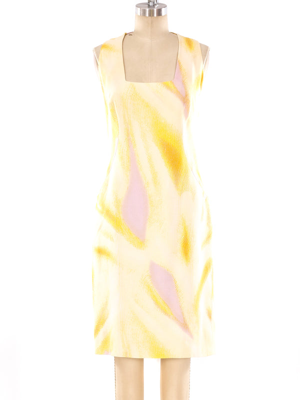 Gianni Versace Abstract Printed Pastel Tank Dress Dress arcadeshops.com