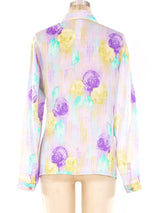 Gianni Versace Pastel Floral Skirt Ensemble Suit arcadeshops.com