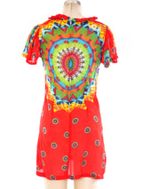 WLT Psychedelic Printed Gauze Mini Dress Dress arcadeshops.com