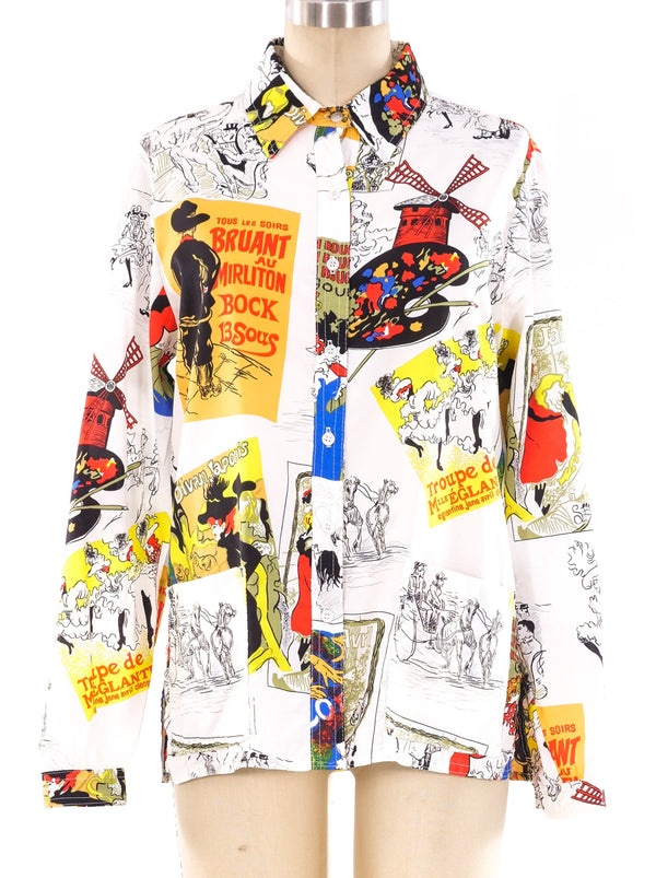 Moulin Rouge Printed Shirt Top arcadeshops.com