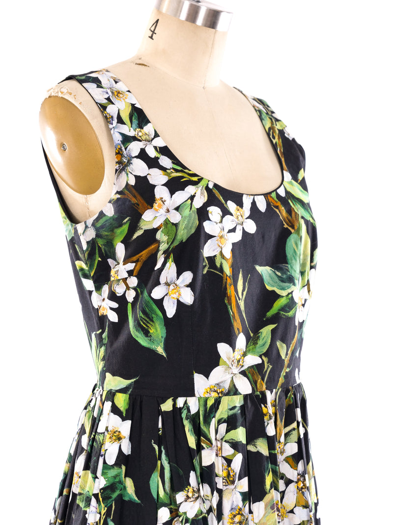 Dolce and Gabbana Floral Printed Tank Dress Dress arcadeshops.com