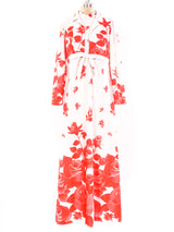 Rose Printed Maxi Dress with Jacket Dress arcadeshops.com