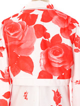 Rose Printed Maxi Dress with Jacket Dress arcadeshops.com