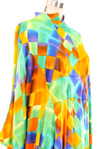 Rainbow Check Jersey Caftan Dress arcadeshops.com
