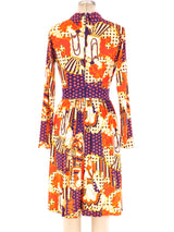 Graphic Printed Jersey Dress Dress arcadeshops.com