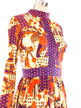 Graphic Printed Jersey Dress Dress arcadeshops.com