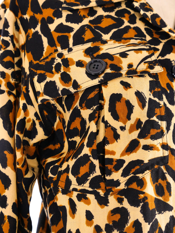 1986 Yves Saint Laurent Leopard Printed Shirt Top arcadeshops.com