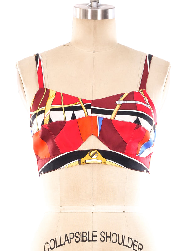 Hermes Nautical Printed Bralette Top arcadeshops.com