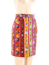 Kenzo Printed Velvet Mini Skirt Bottom arcadeshops.com