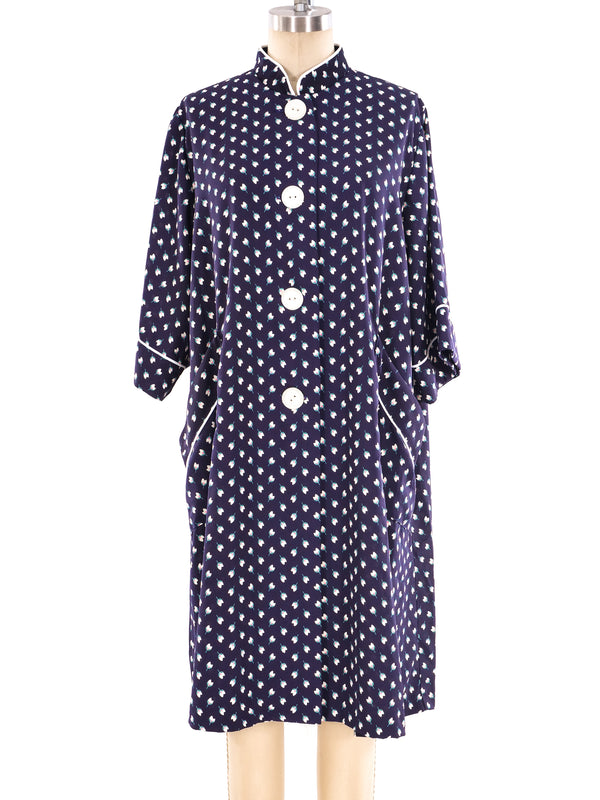 Floral Printed Shirt Dress Dress arcadeshops.com