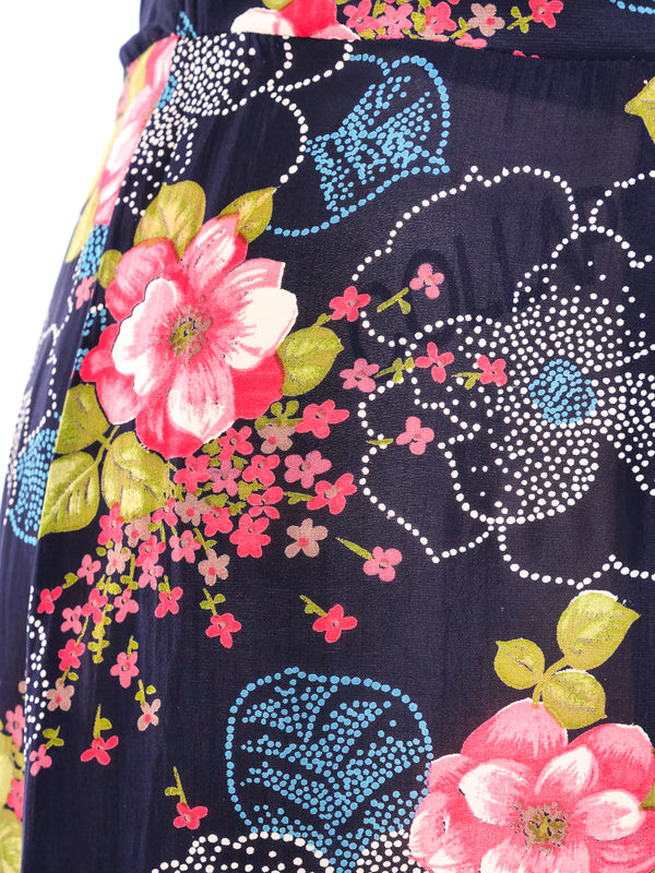 1970's Floral Printed Pants Bottom arcadeshops.com