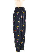 Norma Kamali Floral Printed Pants Bottom arcadeshops.com