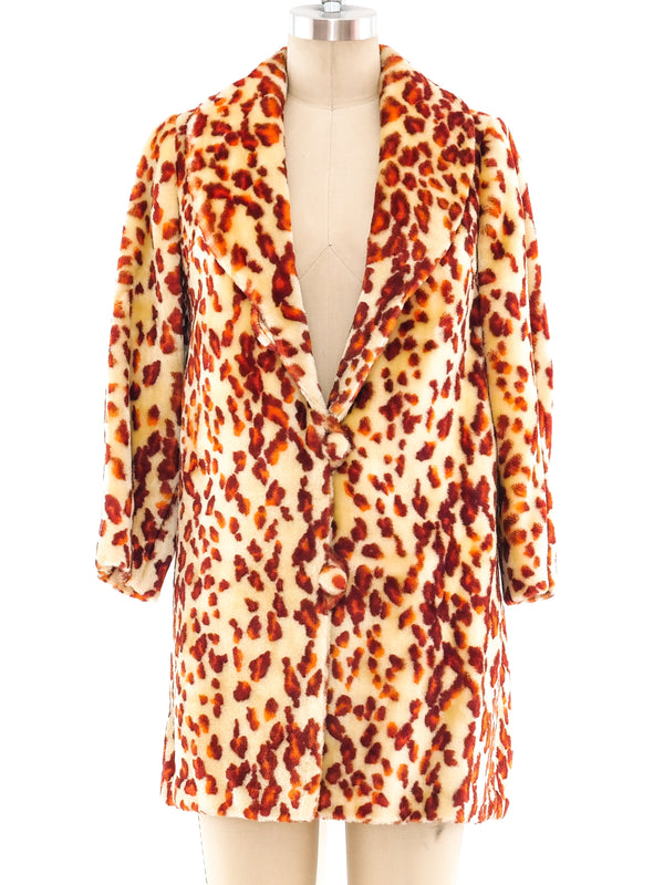 Animal Print Faux Fur Jacket Jacket arcadeshops.com