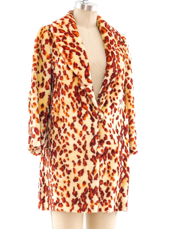 Animal Print Faux Fur Jacket Jacket arcadeshops.com