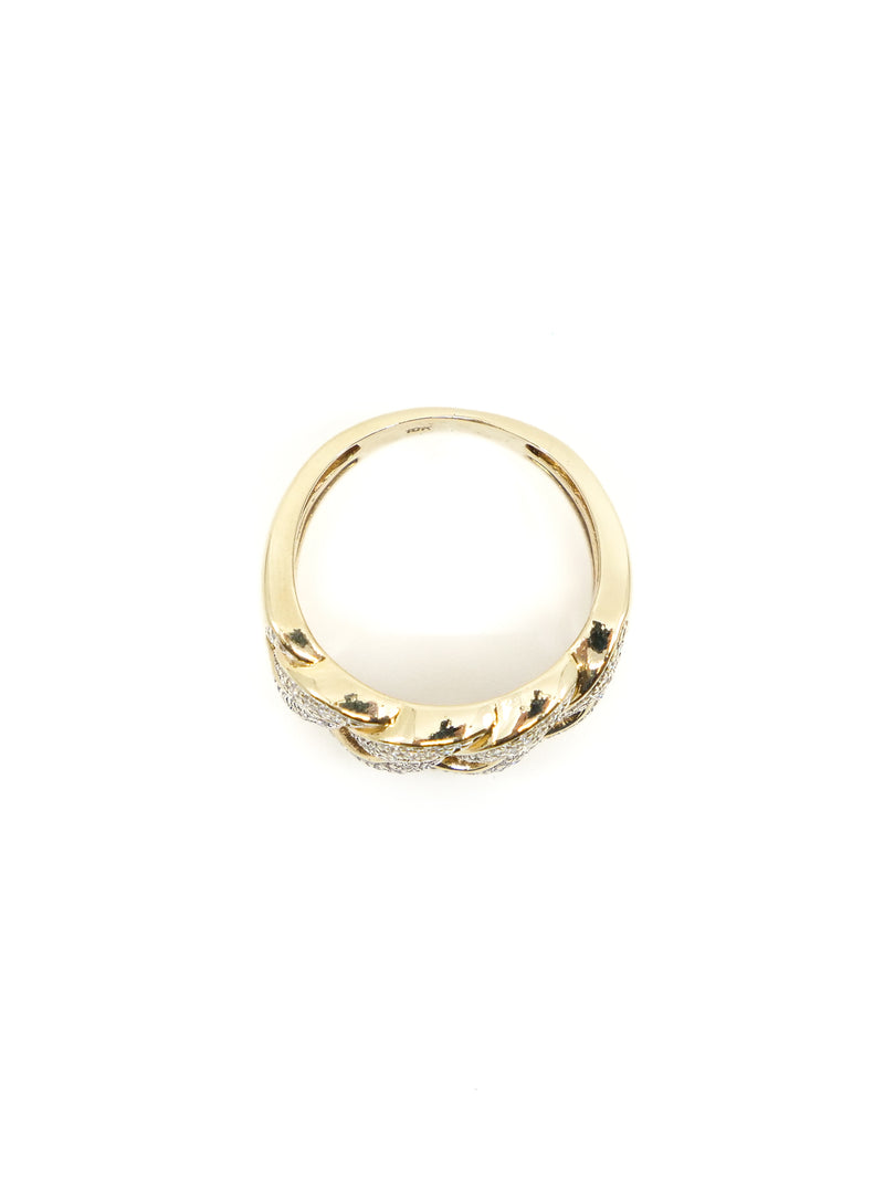 10K Gold Pave Diamond Ring Fine Jewelry arcadeshops.com