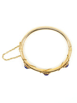14K Gold and Lapis Etruscan Style Bangle Fine Jewelry arcadeshops.com