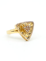 Rock Crystal and Diamond Ring Fine Jewelry arcadeshops.com