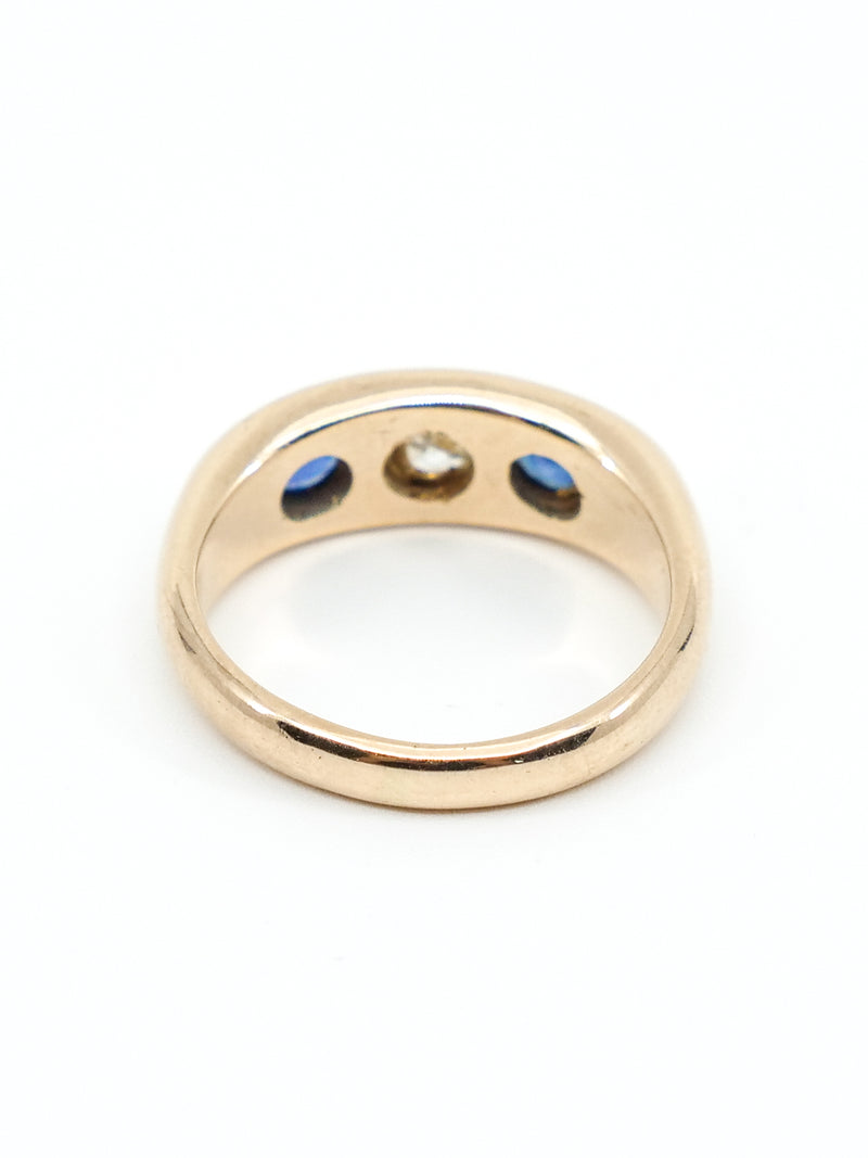 Sapphire and Diamond 14k Gold Ring Fine Jewelry arcadeshops.com