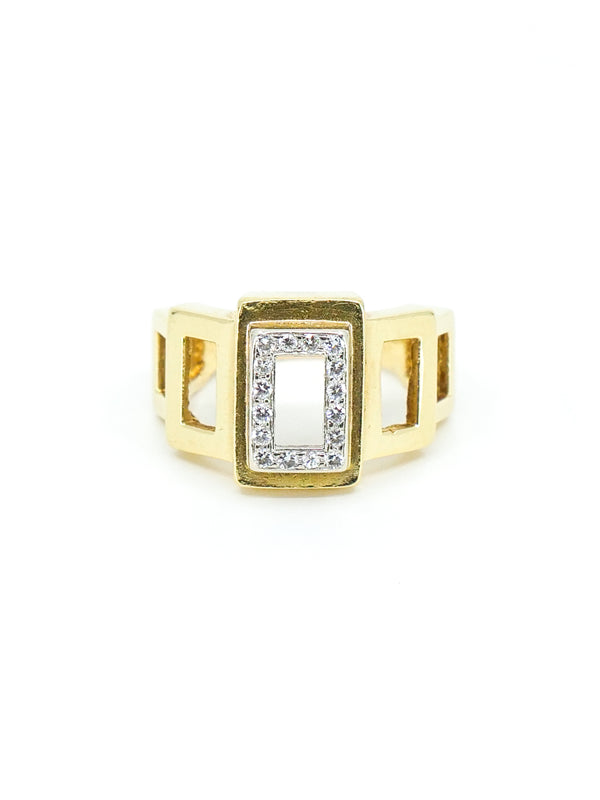 14K and Diamond Geometric Band Ring Fine Jewelry arcadeshops.com