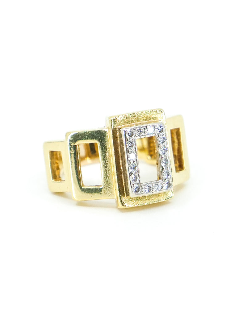 14K and Diamond Geometric Band Ring Fine Jewelry arcadeshops.com
