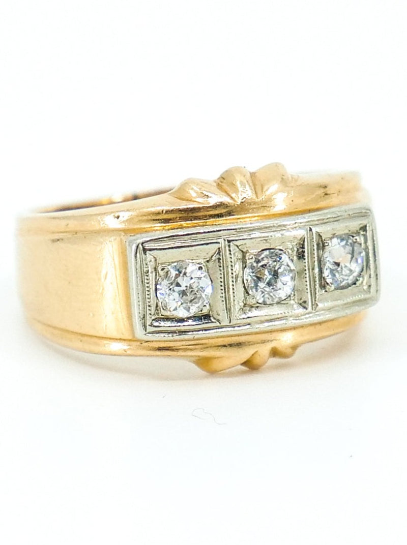 Three Stone Diamond 14k Gypsy Ring Fine Jewelry arcadeshops.com