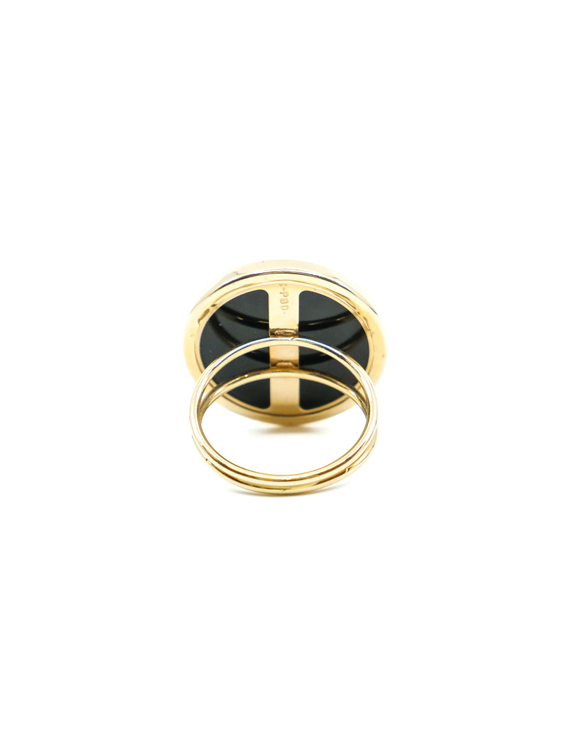 14K Gold and Onyx Yin Yang Ring Fine Jewelry arcadeshops.com