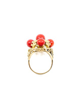 14K Coral Floral Motif Ring Fine Jewelry arcadeshops.com