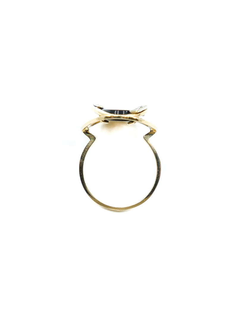 14K Onyx and Diamond Geometric Ring Fine Jewelry arcadeshops.com