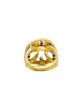 18K Mid Century Textured Diamond Set Ring Fine Jewelry arcadeshops.com