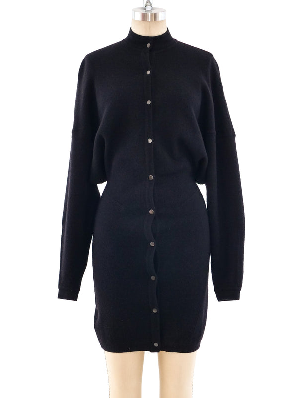 Alaia Button Front Sweater Dress Dress arcadeshops.com