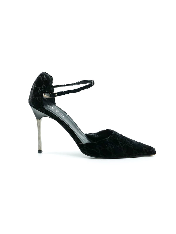 Gucci Velvet Logo Pumps Accessory arcadeshops.com