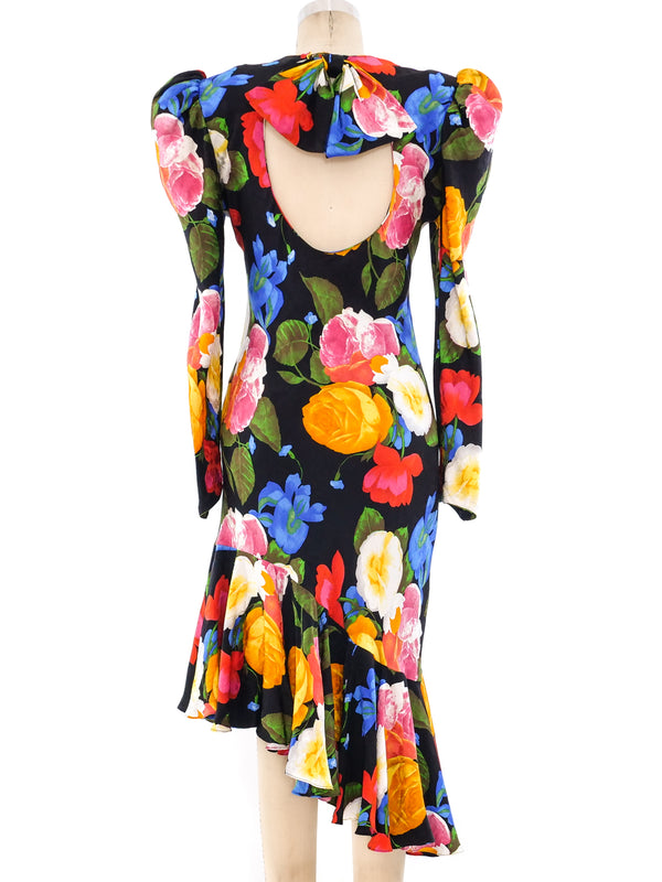Judy Hornby Dark Floral Ruffle Dress Dress arcadeshops.com