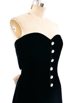 Valentino Strapless Velvet Tuxedo Dress Dress arcadeshops.com