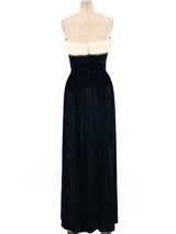 Fur Trimmed Velvet Gown Dress arcadeshops.com