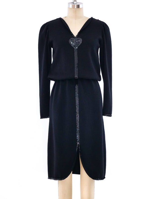 Yves Saint Laurent Embellished Sweater Dress Dress arcadeshops.com