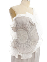 Sculptural Pleated Floral Dress Dress arcadeshops.com