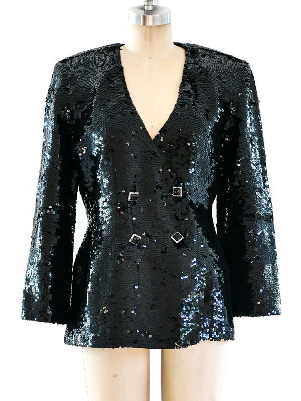 Sequin Double Breasted Jacket Jacket arcadeshops.com