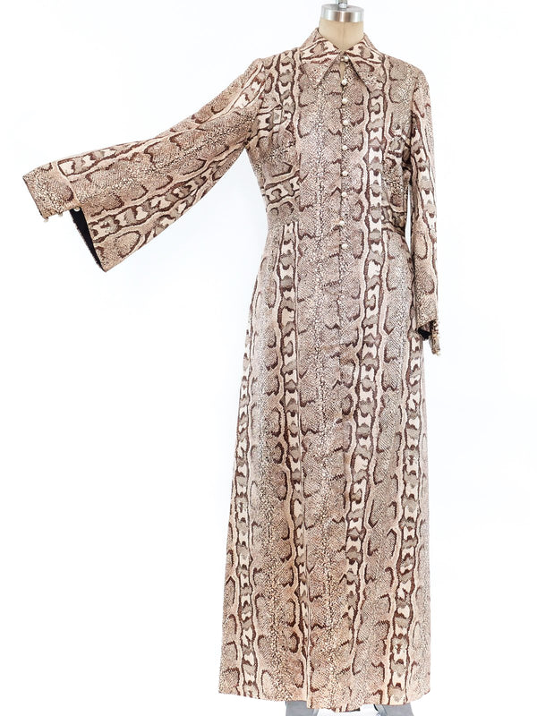 Snakeskin Printed Maxi Jacket Jacket arcadeshops.com