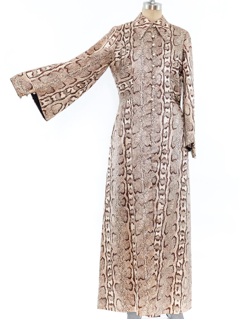 Snakeskin Printed Maxi Jacket Jacket arcadeshops.com